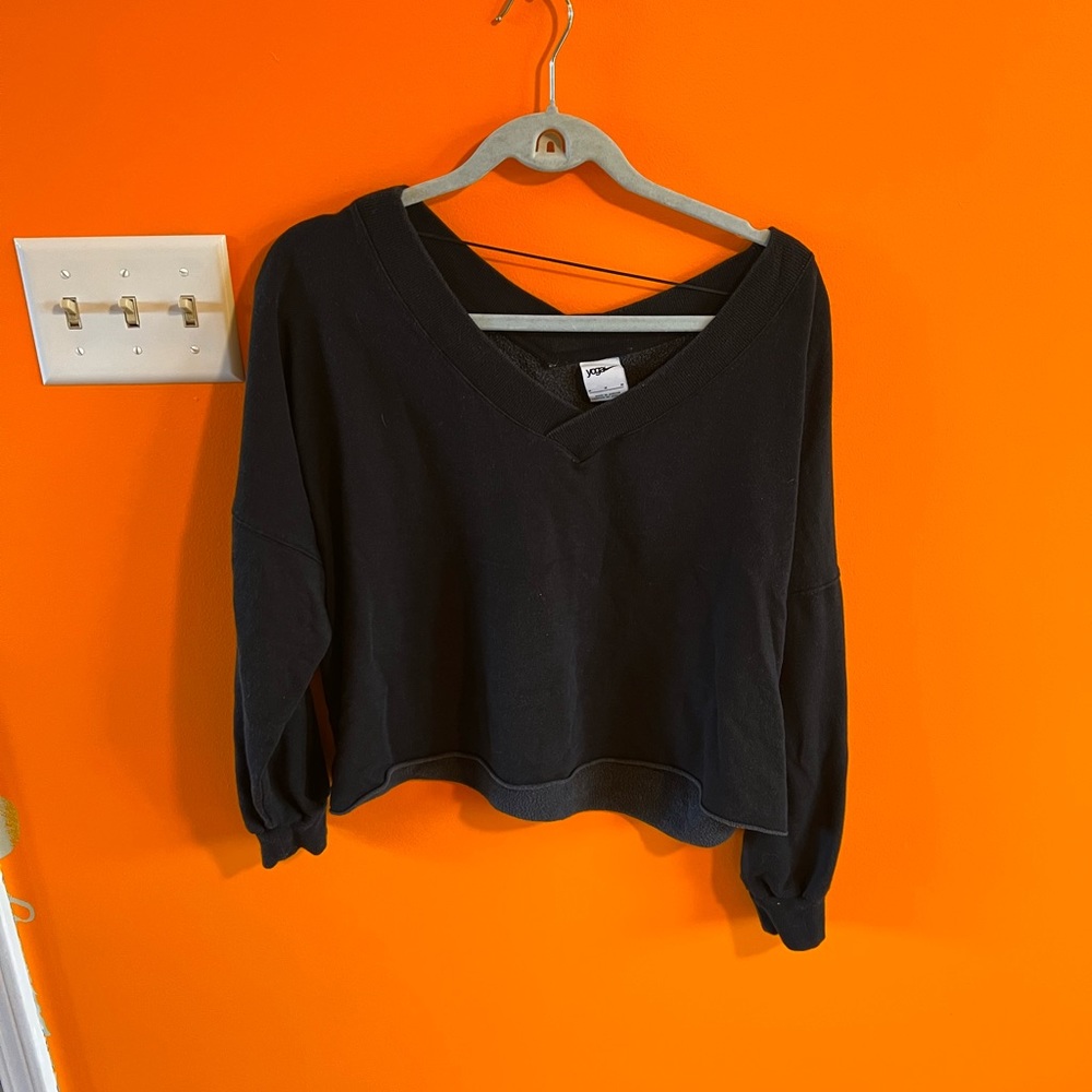 Nike yoga off shoulder sweater size medium